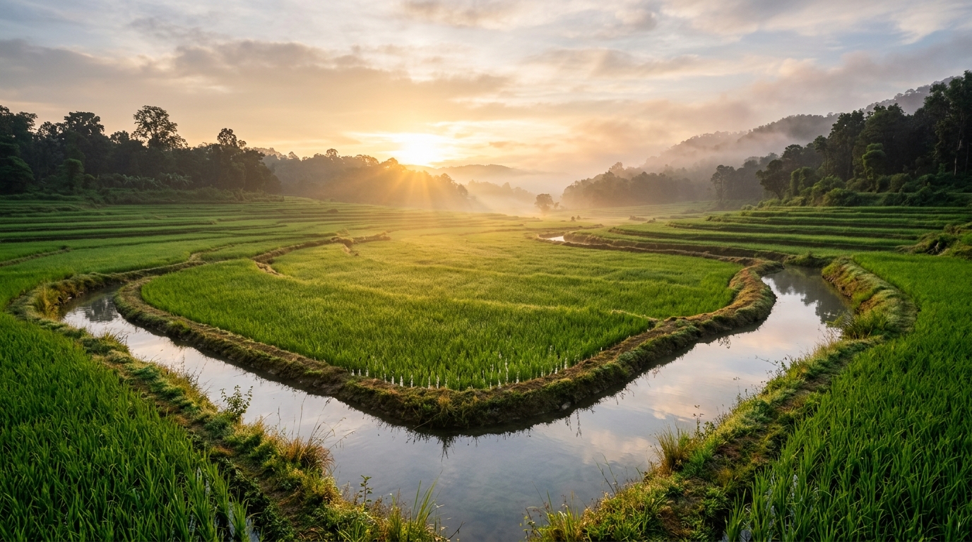 Indian Heritage Rice Fields in Terai